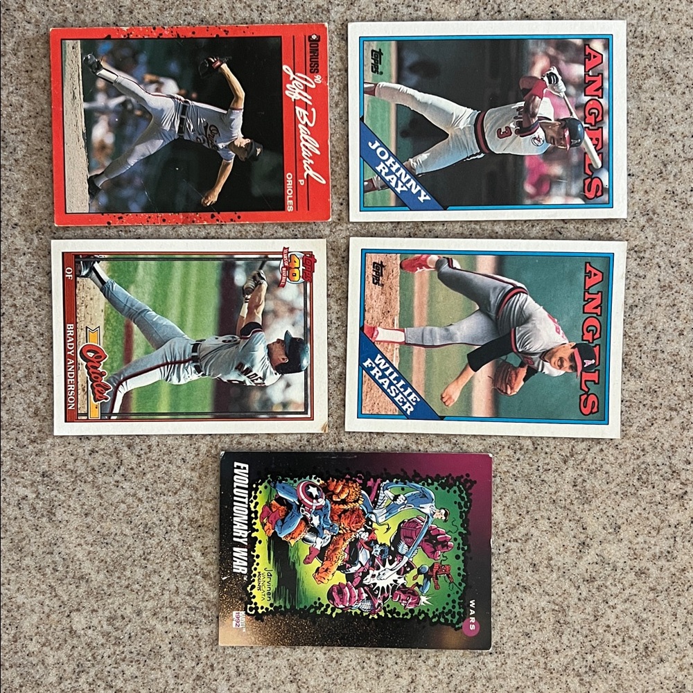 Vintage Trading Cards Collection Baseball & 1992 Marvel Evolutionary Card